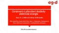 oznámení o přerušení dodávky elektrické energie