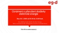 oznámení o přerušení dodávky elektrické energie