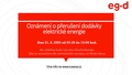 oznámení o přerušení dodávky elektrické energie